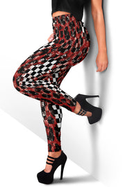 Racing Leopard Checkered Leggings