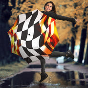 Racing Flag Of flame Umbrella