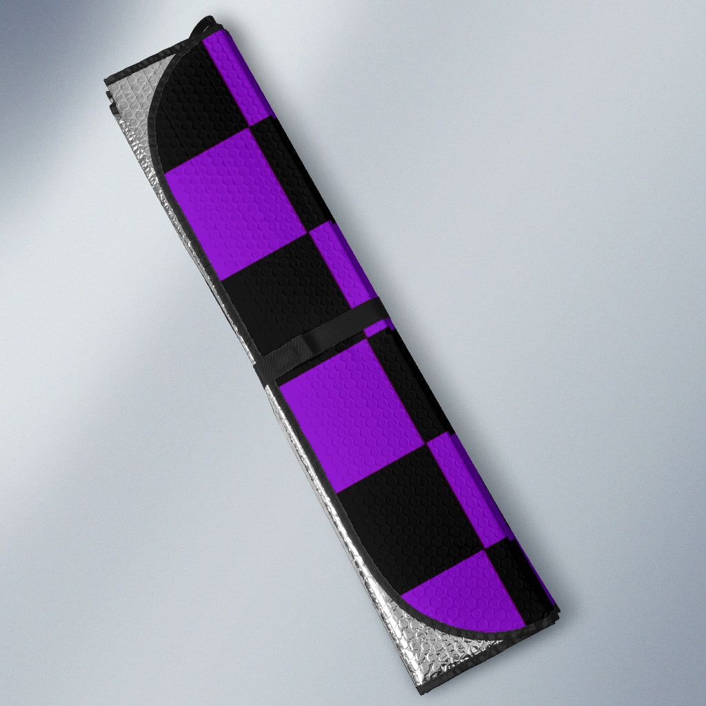 Racing Checkered Flag Windshield Sunshade