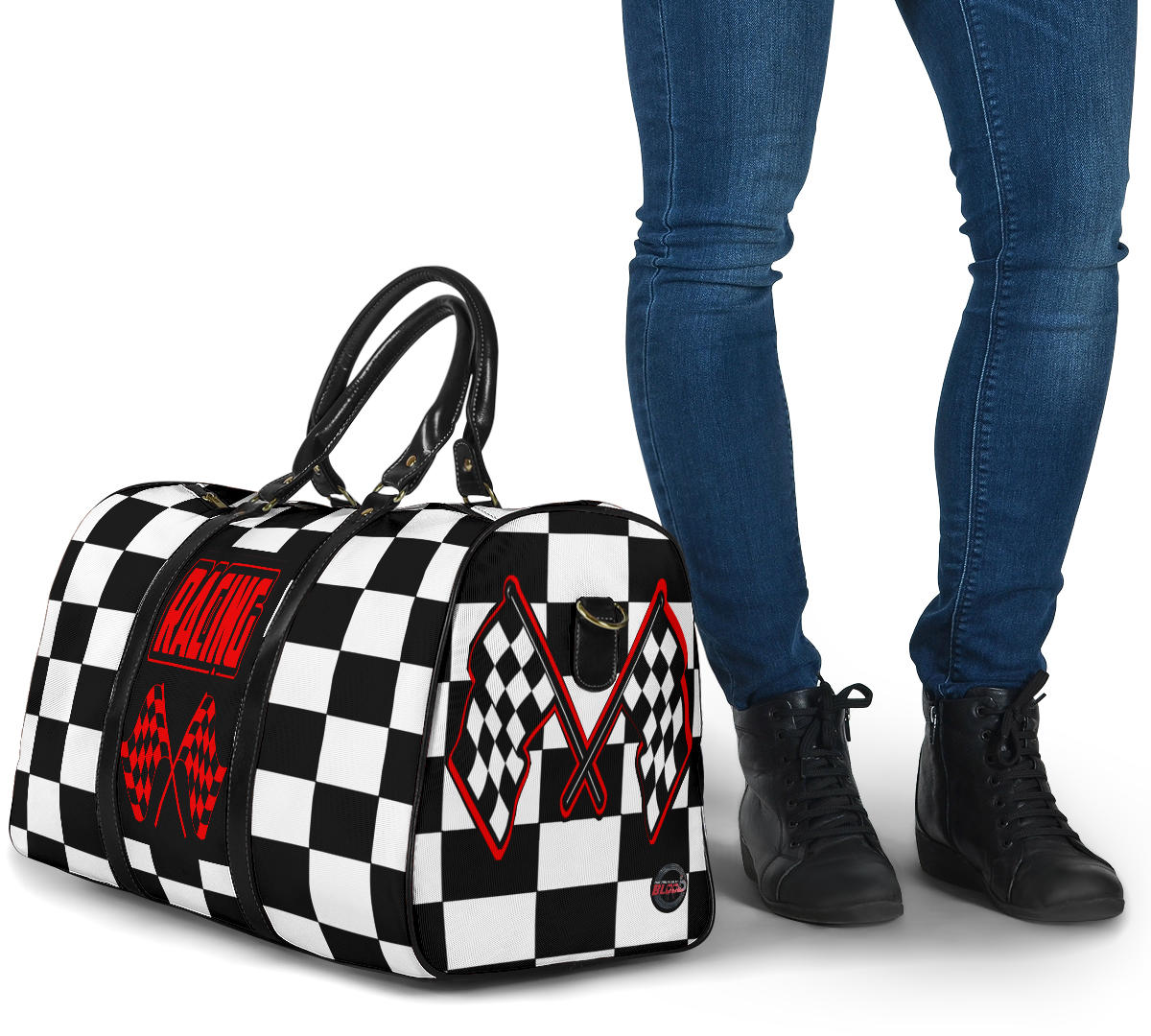 racing checkered bag