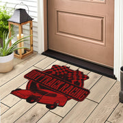 Custom shaped dirt modified door mat