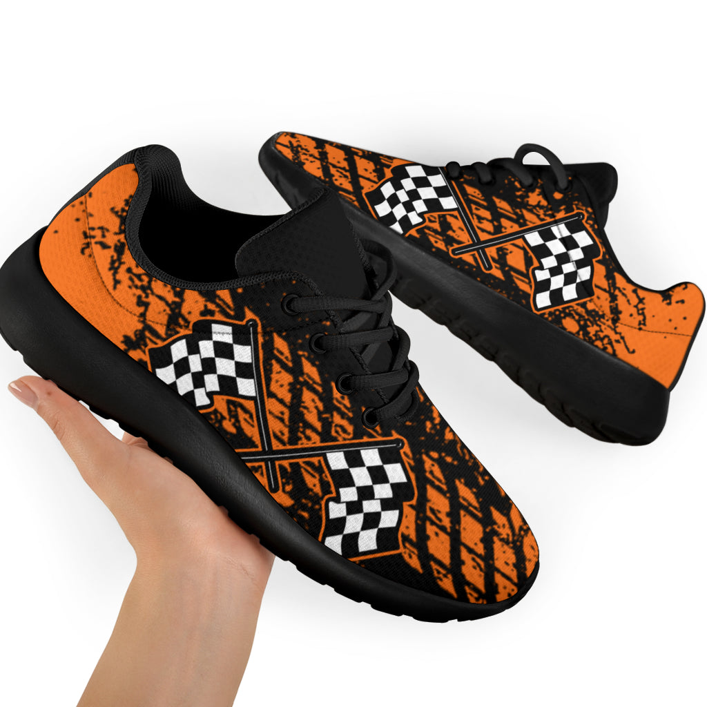 Dirt Racing Orange Muddy Sneakers