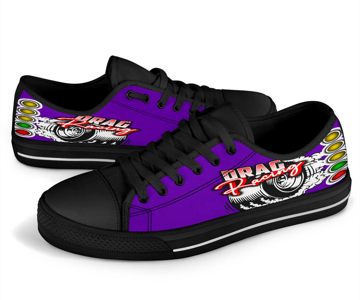 Drag Racing Low Top Shoes purple