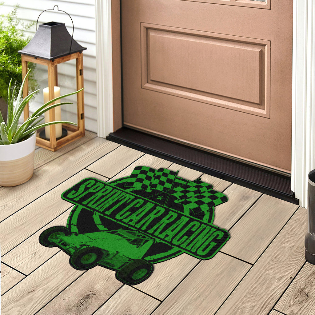 Custom shaped sprint car non-wing door mat