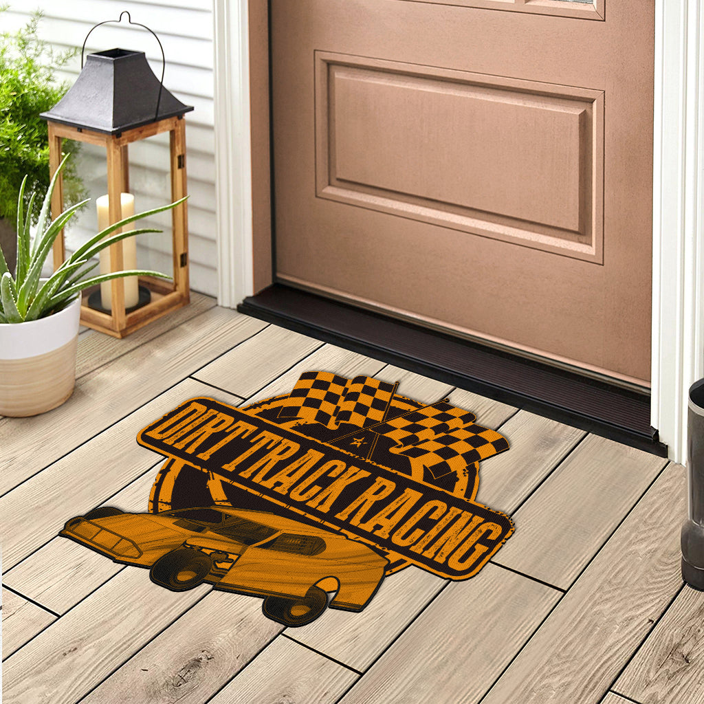 Custom shaped dirt modified door mat