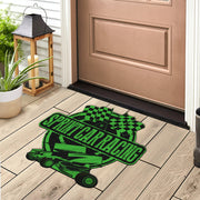 Custom shaped sprint car door mat