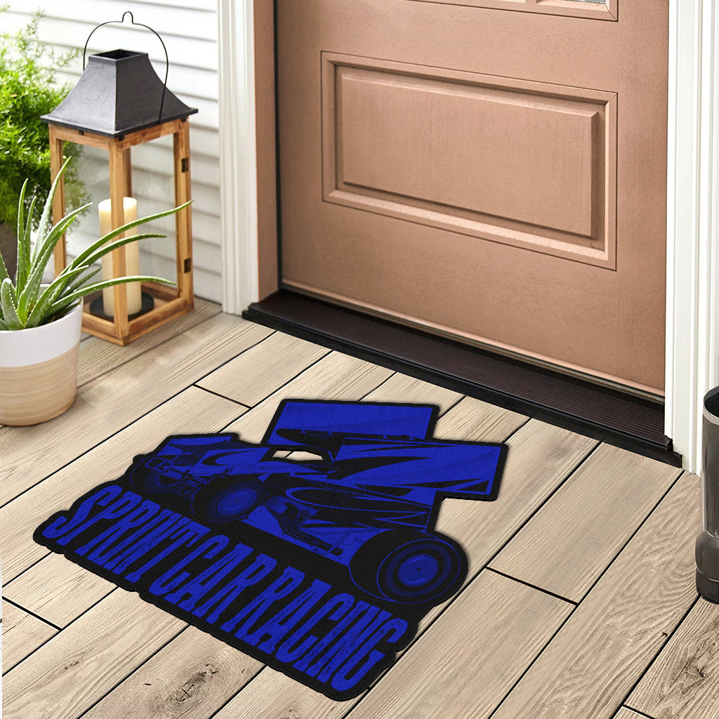 Custom shaped sprint car door mat