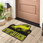 Custom shaped sprint car non-wing door mat