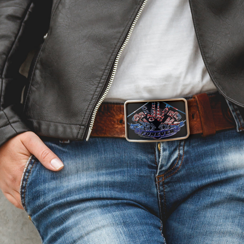 USA Drag Racing Forever Belt Buckle