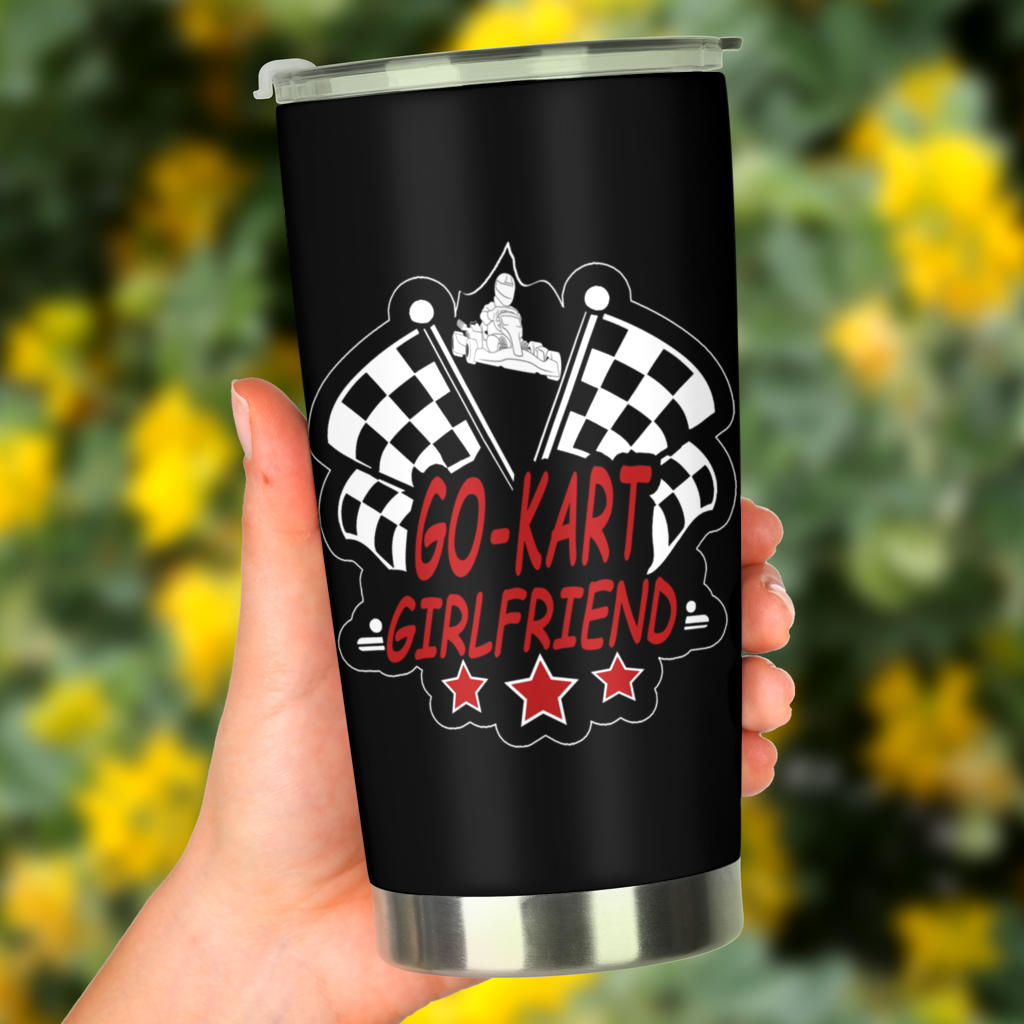 Go-kart racing girlfriend tumbler