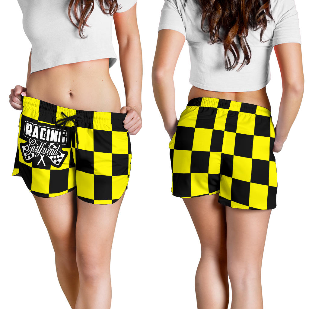 Racing Girlfriend Checkered Shorts