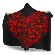 Drag Racing Girlfriend heart hooded blanket