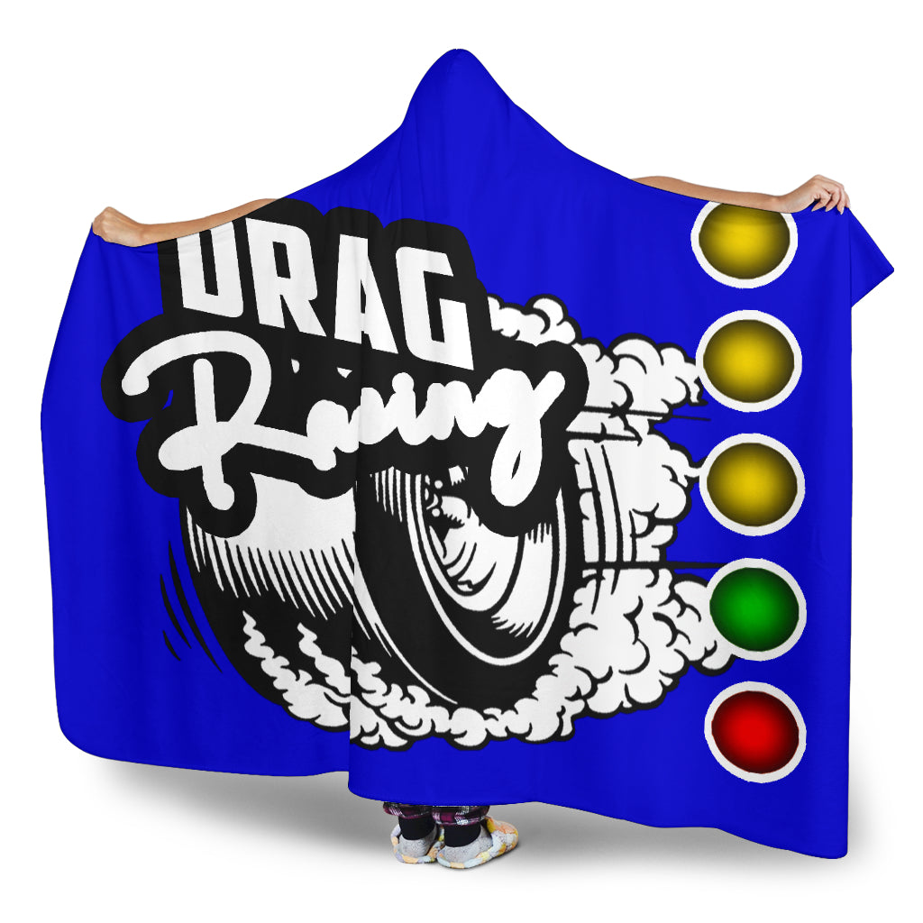 Drag Racing Hooded Blanket