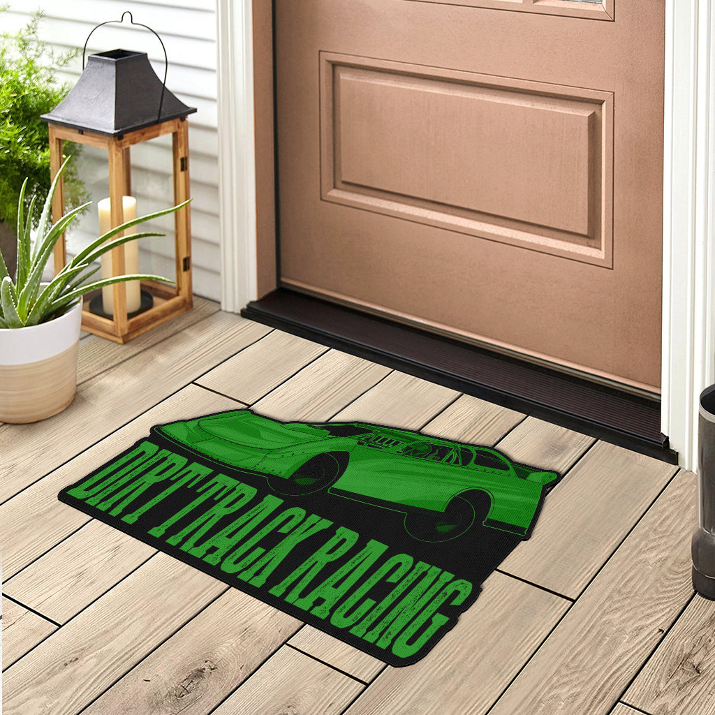 Custom shaped late model door mat