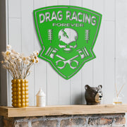 Drag Racing Forever Metal Sign