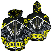 Drag Racing AOP Zip Up Hoodie