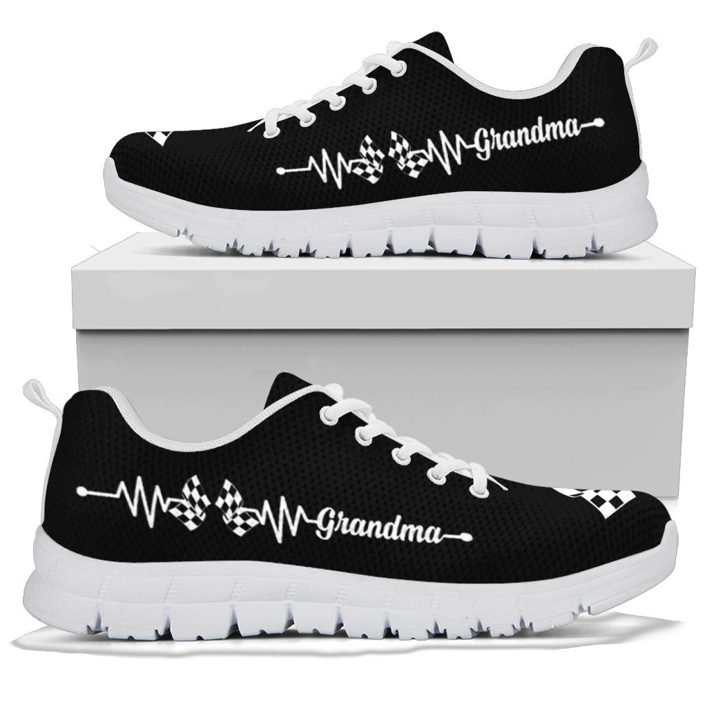 Racing Grandma Heartbeat Running Sneakers