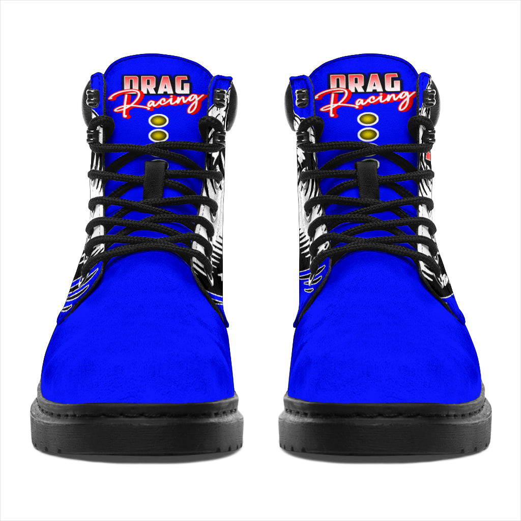 Drag Racing All-Season Boots blue