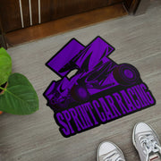 Custom shaped sprint car door mat