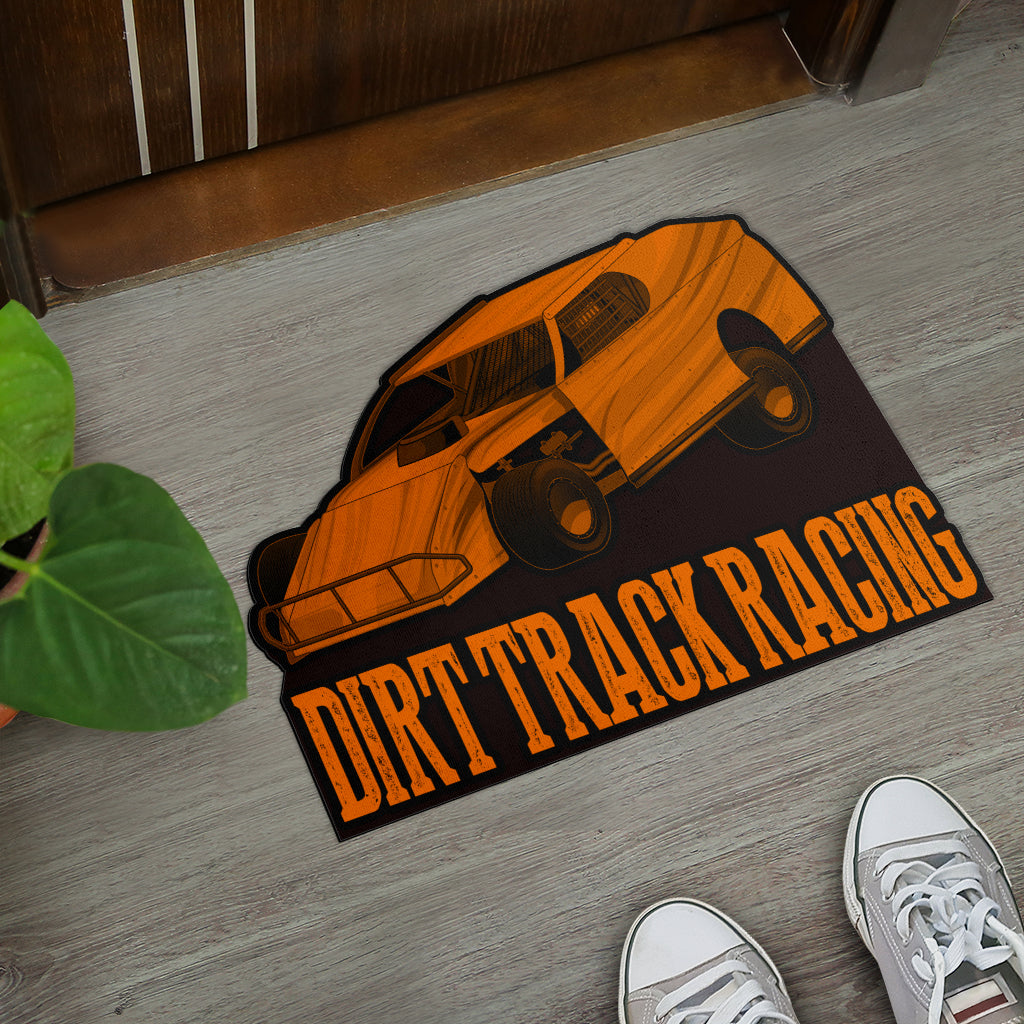 Custom shaped dirt modified door mat