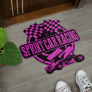 Custom shaped sprint car door mat