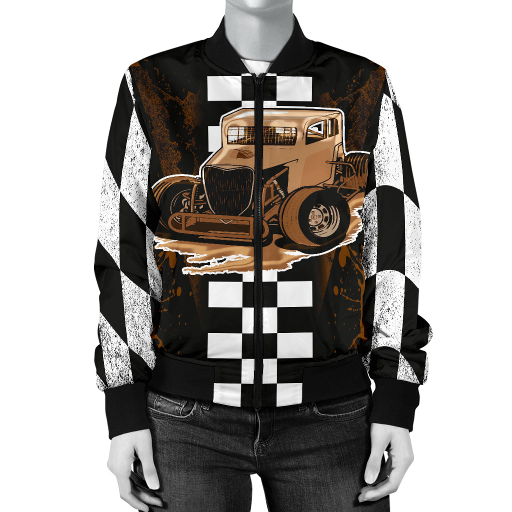 Dwarf Car Racing Women's Bomber Jacket
