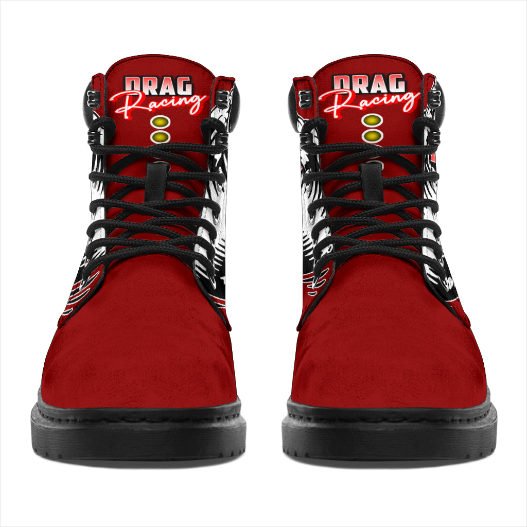 Drag Racing All-Season Boots red