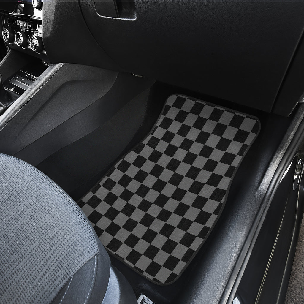 Racing Checkered Flag Car Mats