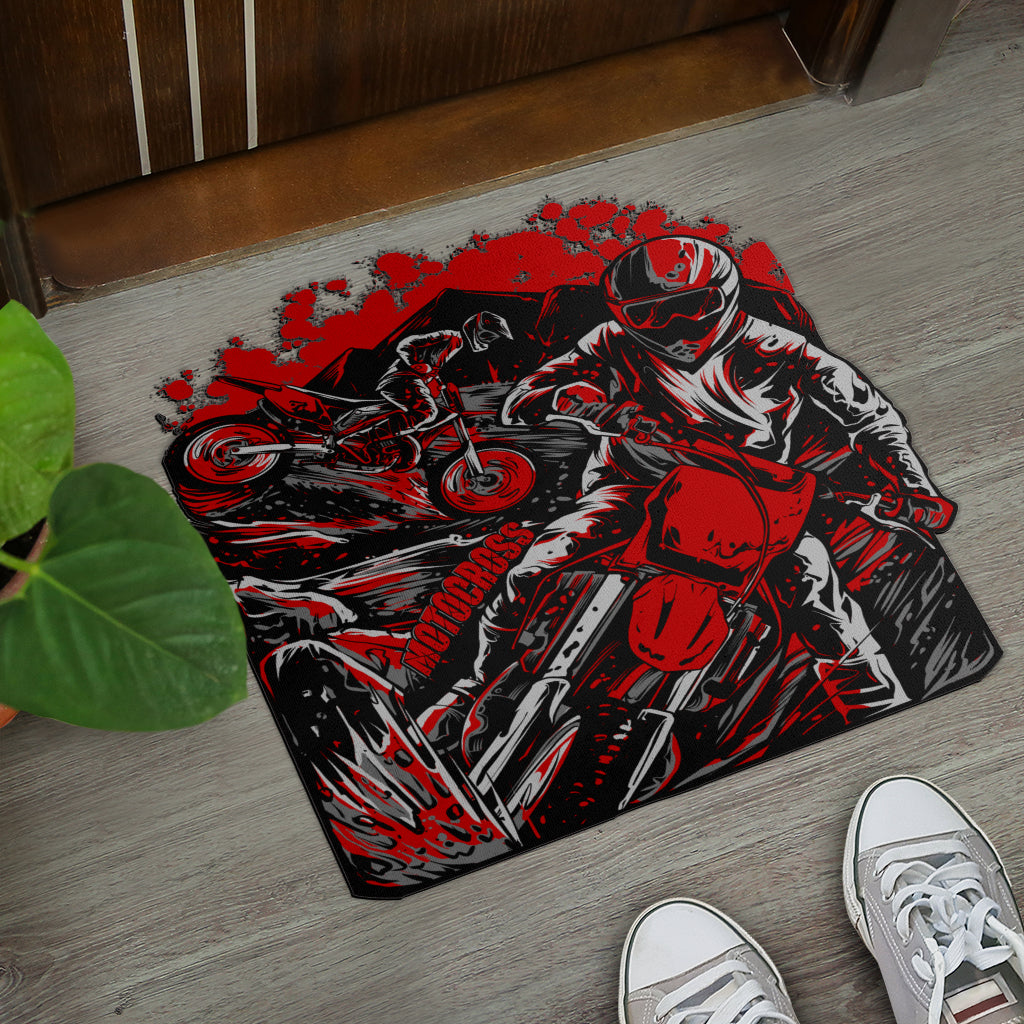Custom Shaped Motocross Door Mat