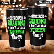 dirt track racing grandma tumbler