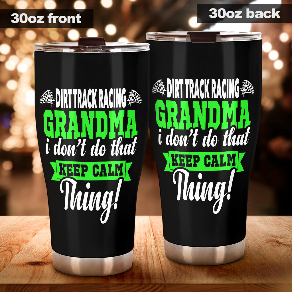 dirt track racing grandma tumbler