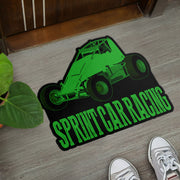 Custom shaped sprint car non-wing door mat
