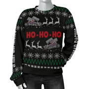 Sprint car racing women's ugly sweater
