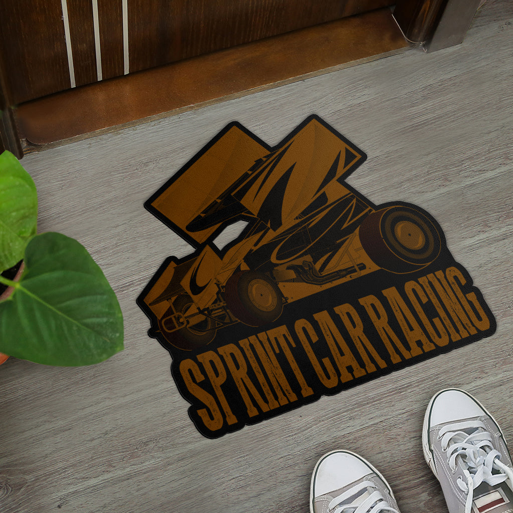 Custom shaped sprint car door mat