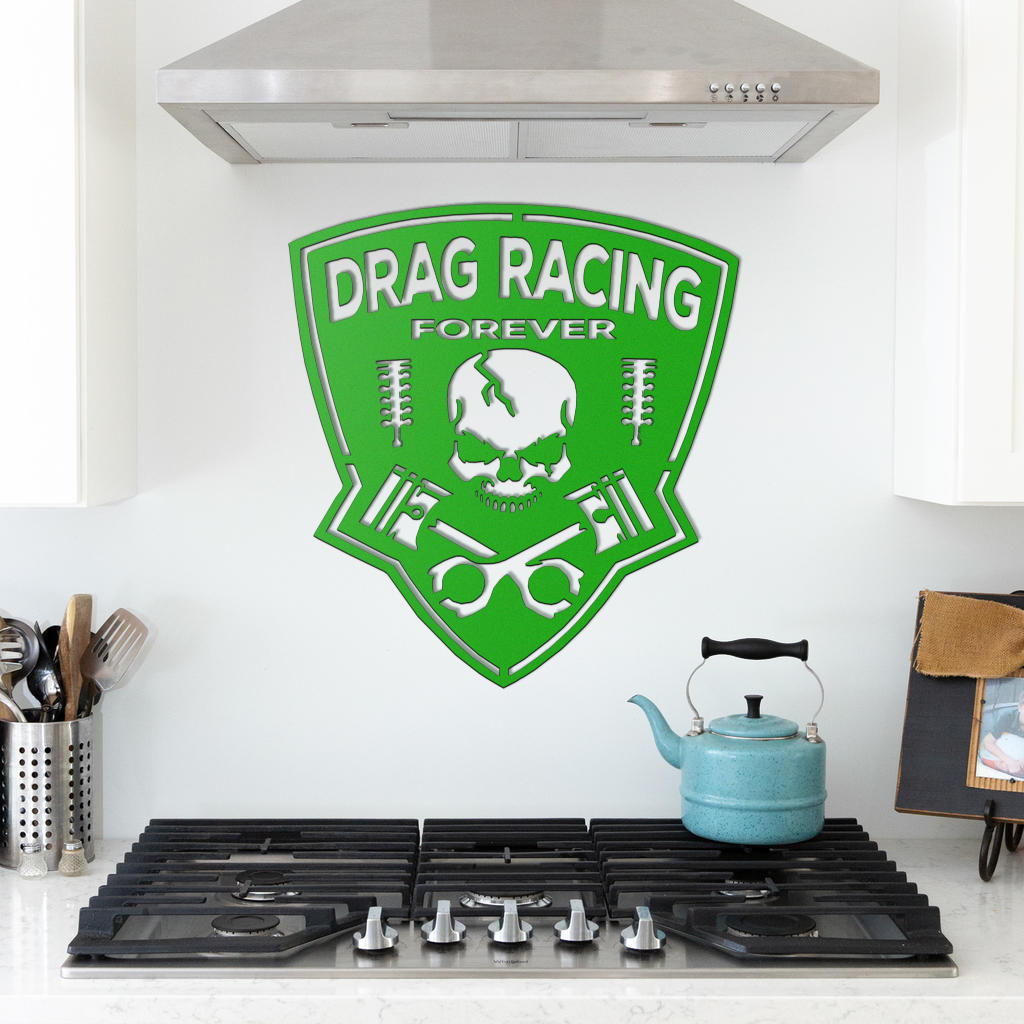 Drag Racing Forever Metal Sign