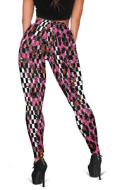 Racing Leopard Checkered Leggings