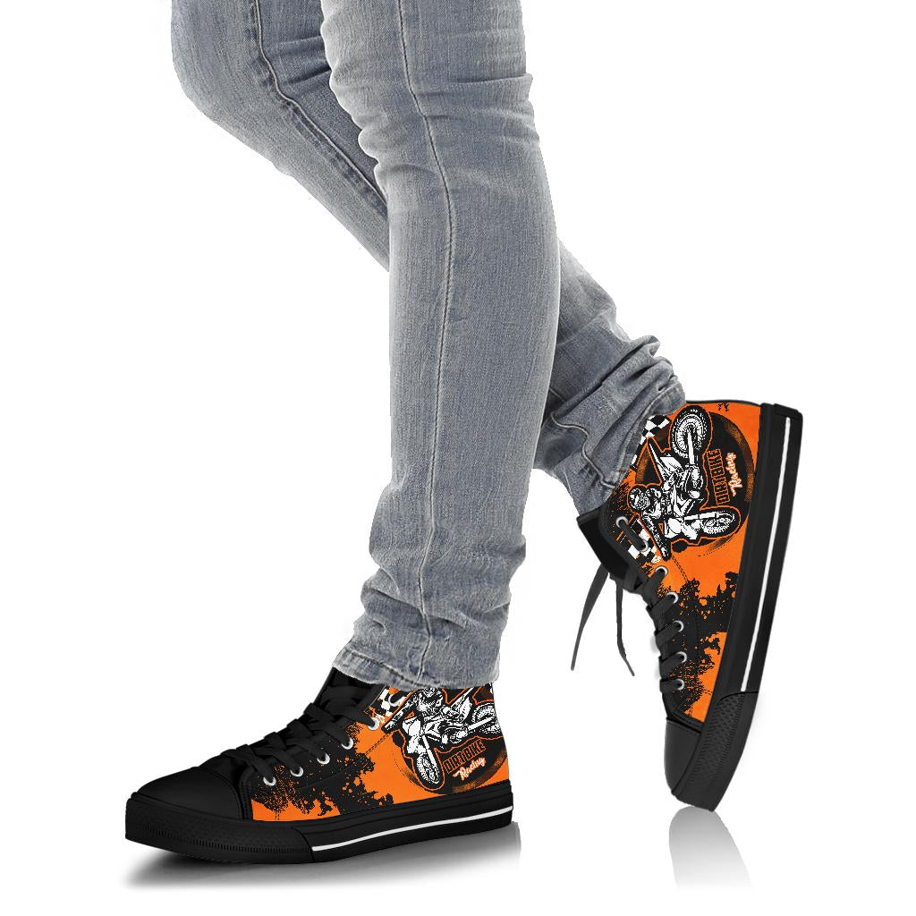 Dirt Bike Racing High Top Shoes