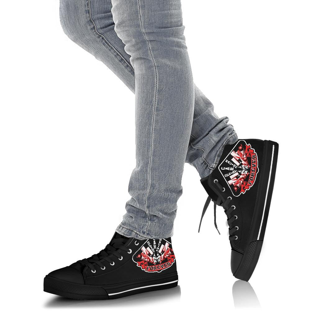 Sprint Car Racing High Top Shoes