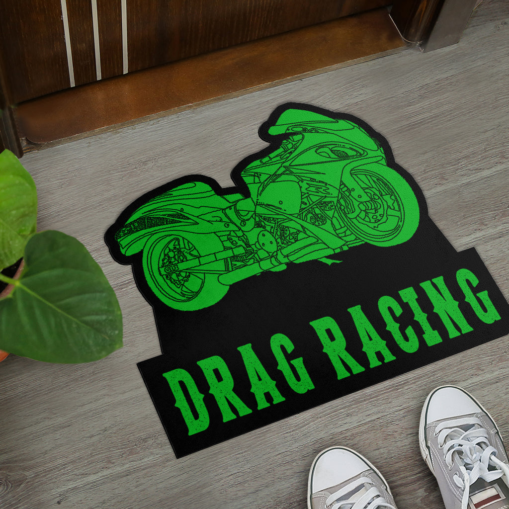 Custom Shaped Hayabusa Bike Door Mat