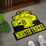 Custom Shaped Monster Trucks Door Mat