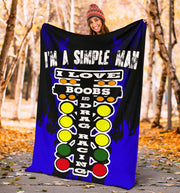 I'm A Simple Man Drag Racing Blanket