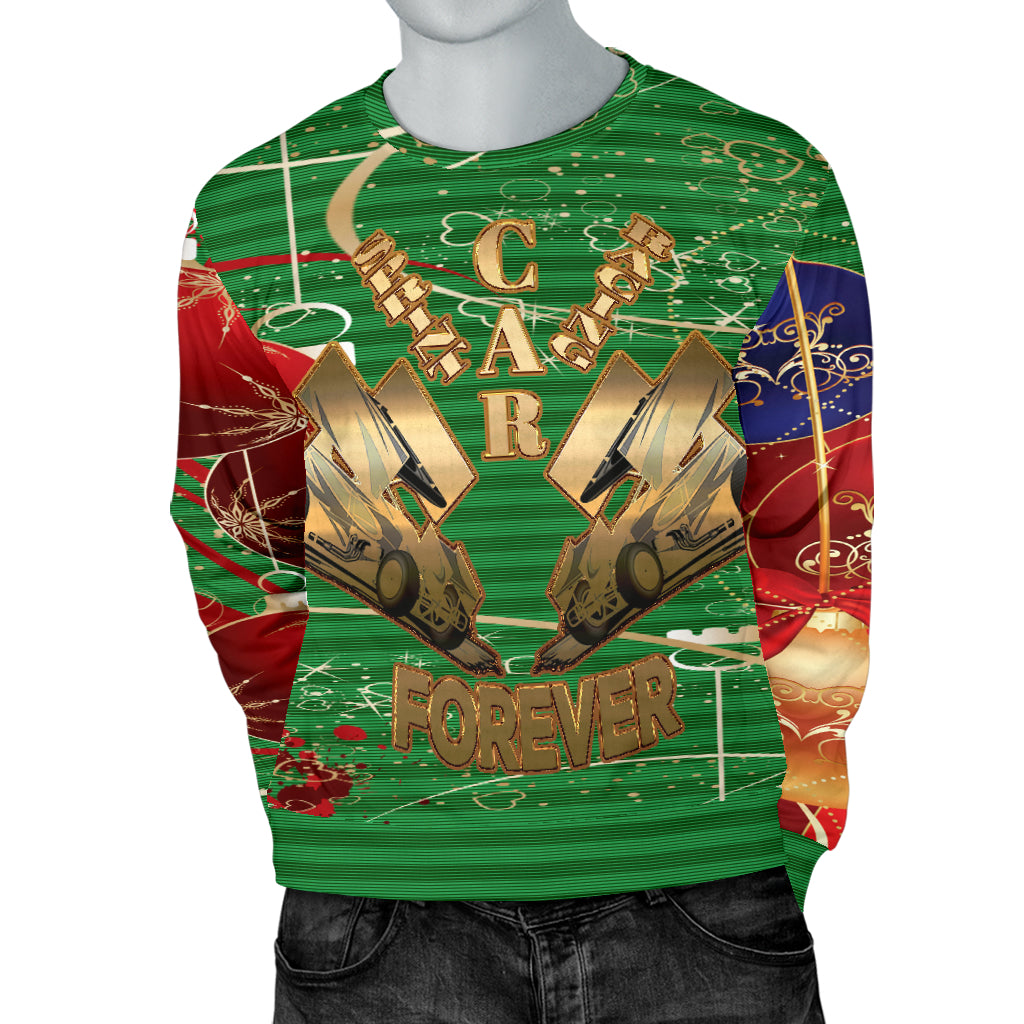 Sprint Car Racing Ugly Men's Sweater
