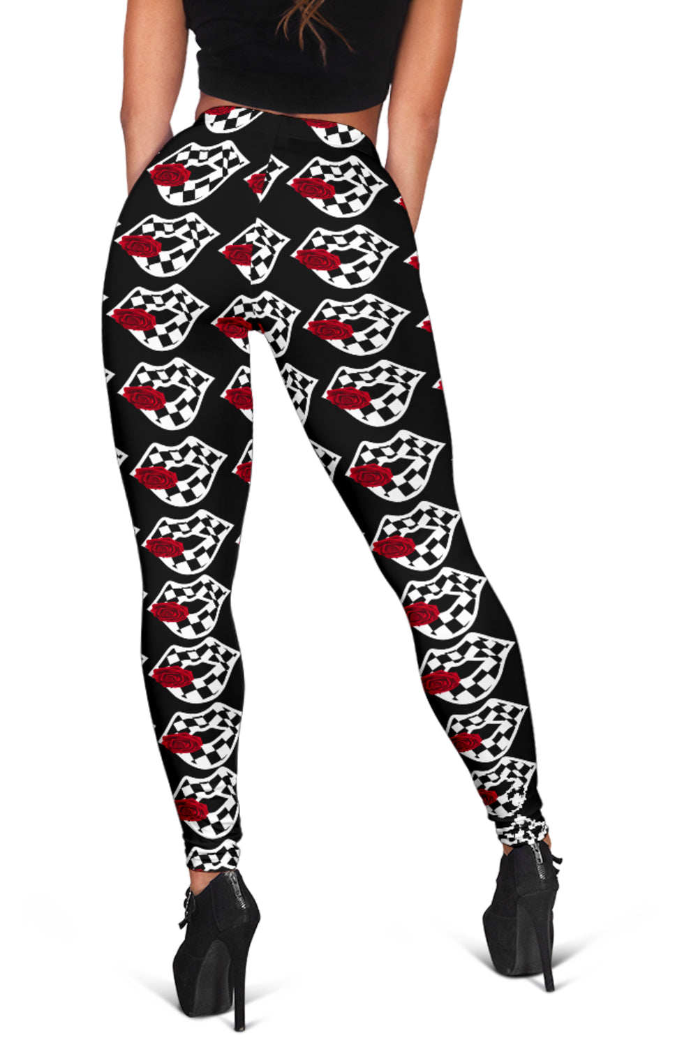 racing checkered Leggings