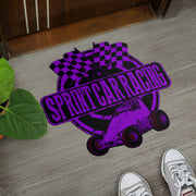 Custom shaped sprint car non-wing door mat