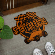 Custom shaped sprint car non-wing door mat