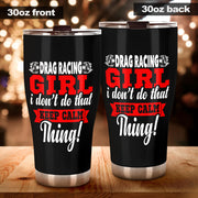 drag racing girl tumbler