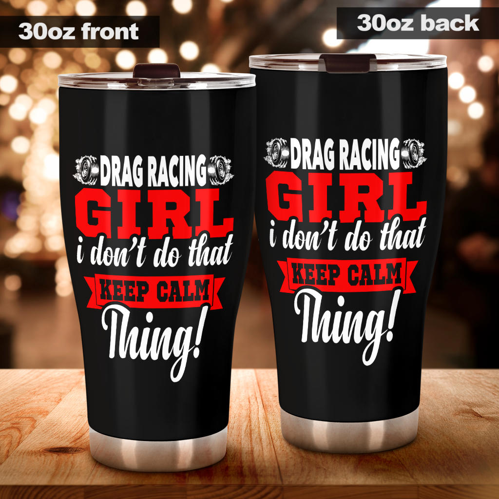 drag racing girl tumbler