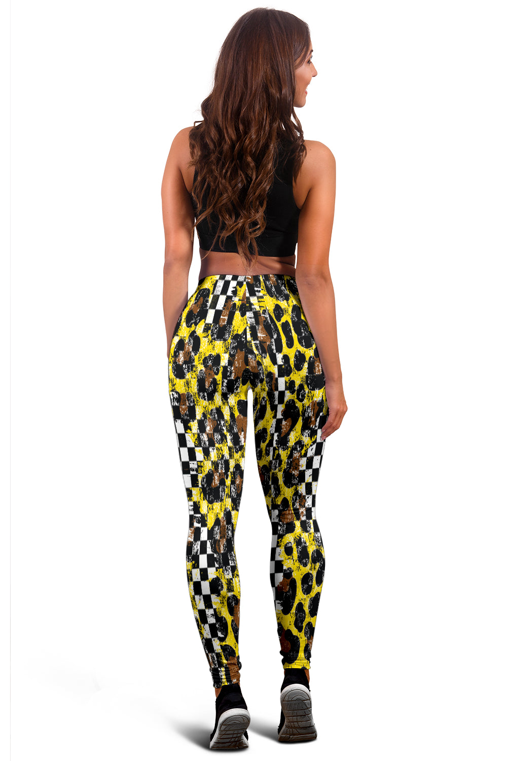 Racing Leopard Checkered Leggings
