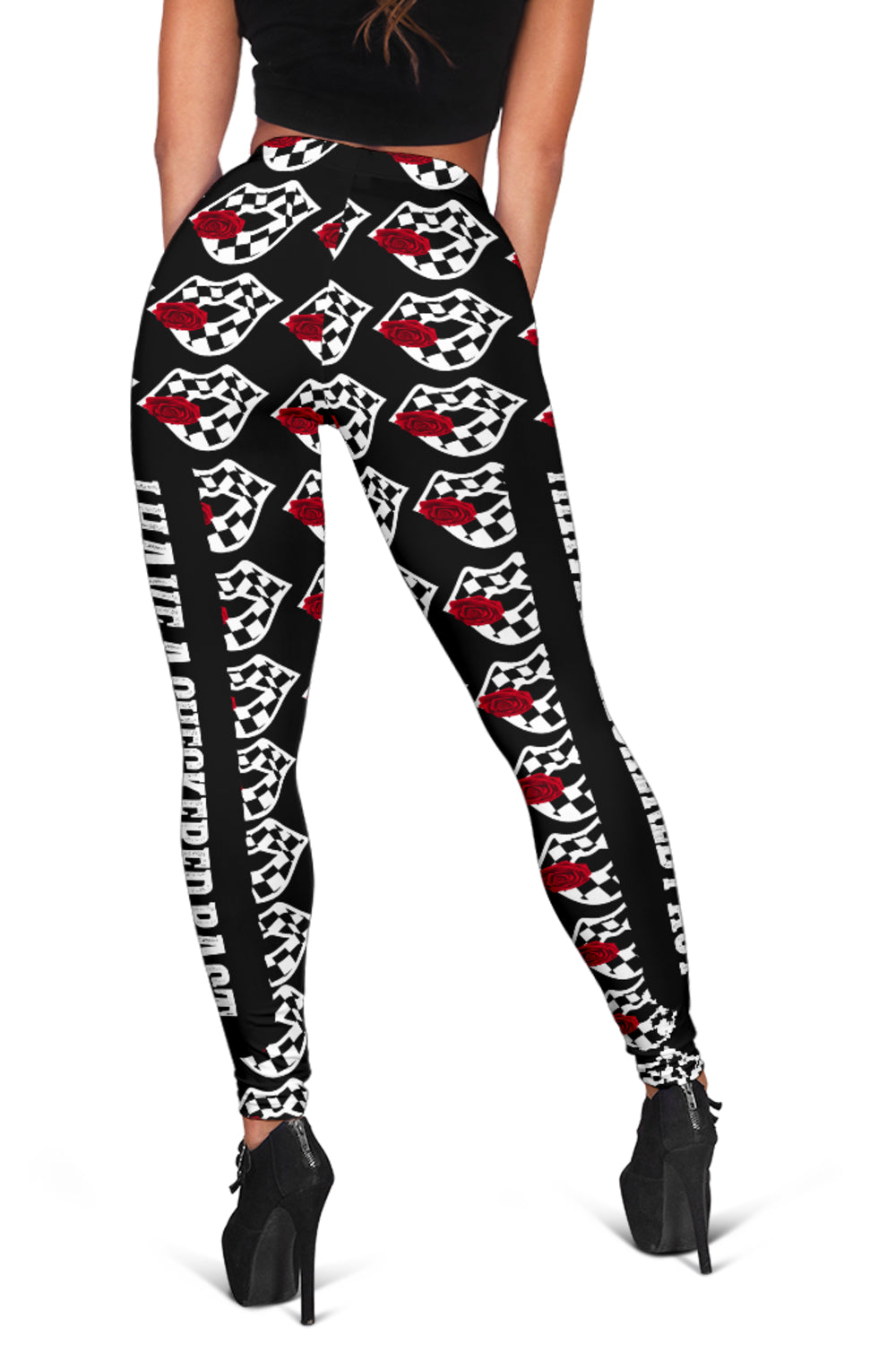 racing checkered Leggings