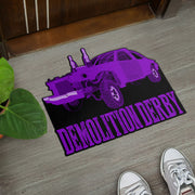 Custom shaped demolition derby door mat